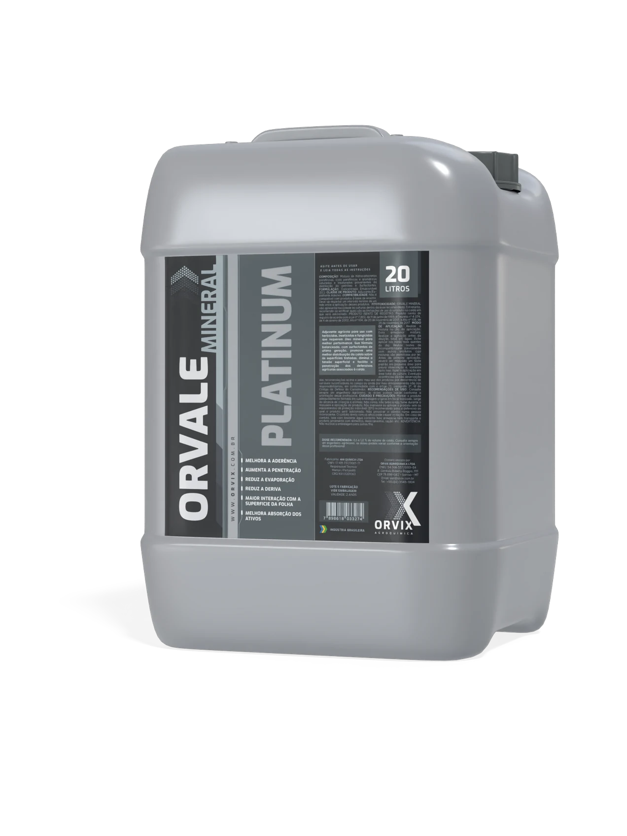 Embalagem do ORVALE Mineral Platinum